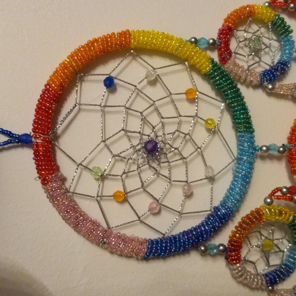 Colorful Beaded Dreamcatcher - Picture 2 of 4
